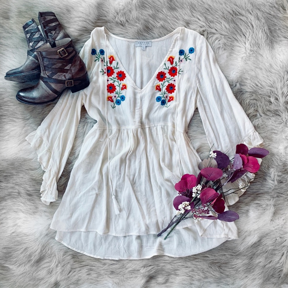 🌿 Hayden Embroidered Boho Tunic 🌿